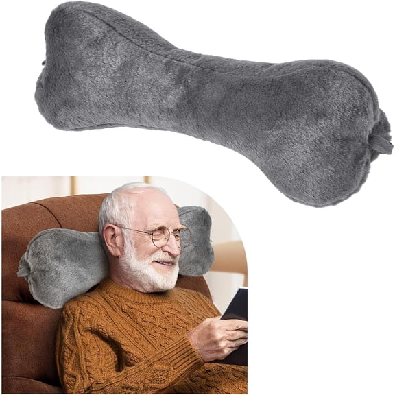 XIBUFE Recliner Headrest Pillow, Head Pillow for Recliner Chair, Sofa, Couch Neck Pillow, Pain Relief Bone Pillow for Sleeping with Adjustable Strap