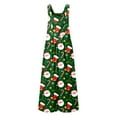 thumbnail image 5 of Jumpsuits for Women Christmas Print Button Front with Pocket Rompers for Women,Green,S, 5 of 6