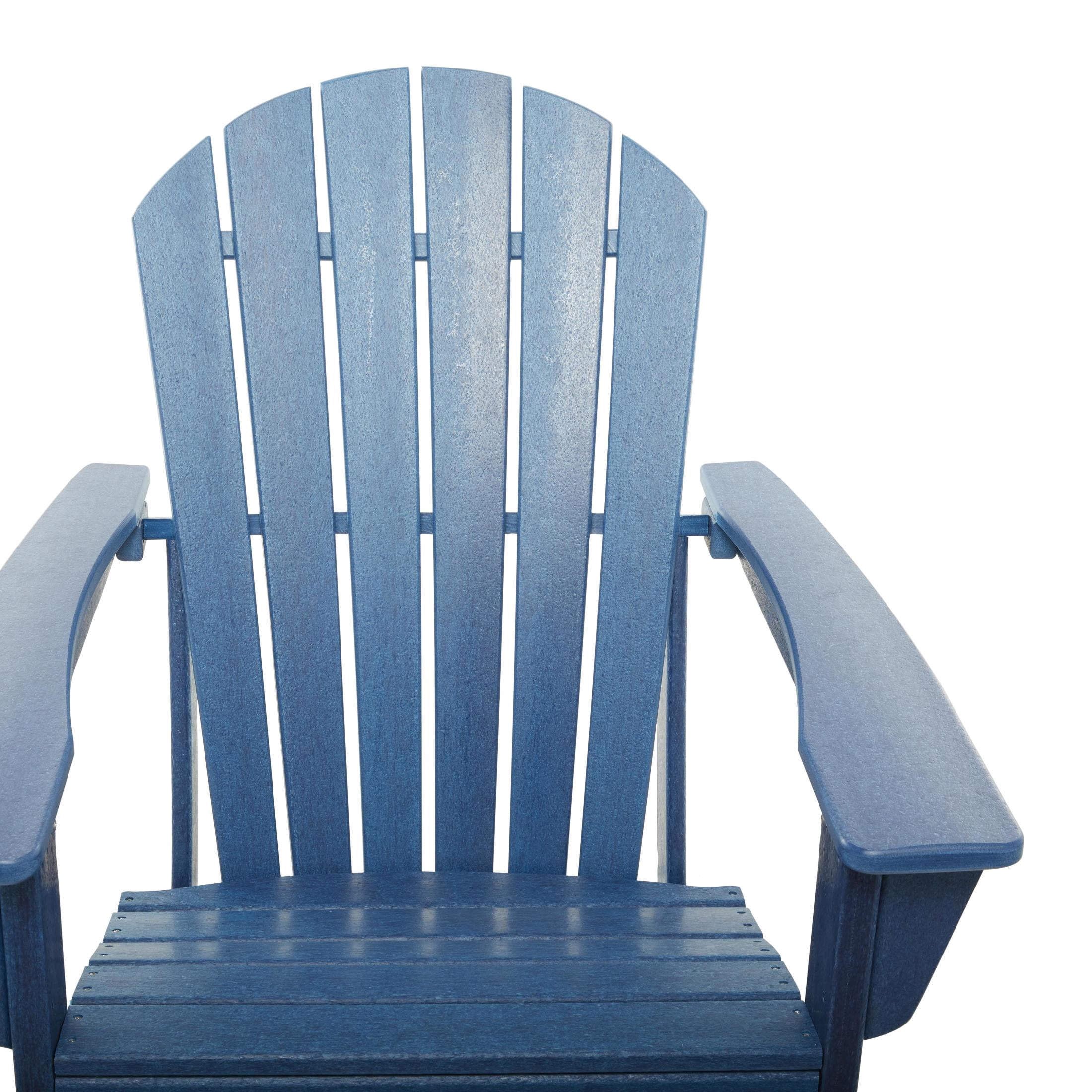 DecMode Indoor Outdoor Resin Adirondack Chair - Dark Blue