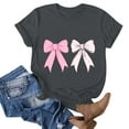 thumbnail image 5 of Ounisa Love Heart Bows Graphic Tees Cute Shirt Women Loose Fit Short Sleeve Top Valentines Shirts, 5 of 5