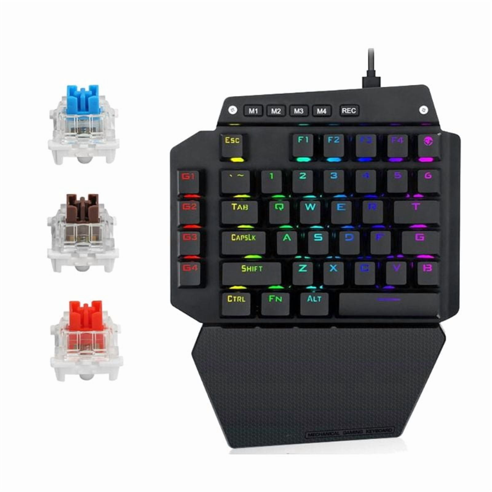 K700 One-hand Mechanical Gaming Keyboard RGB LED Backlight Outemu Switch Full for Key Macro Defines 44 keys Keyboard Rep