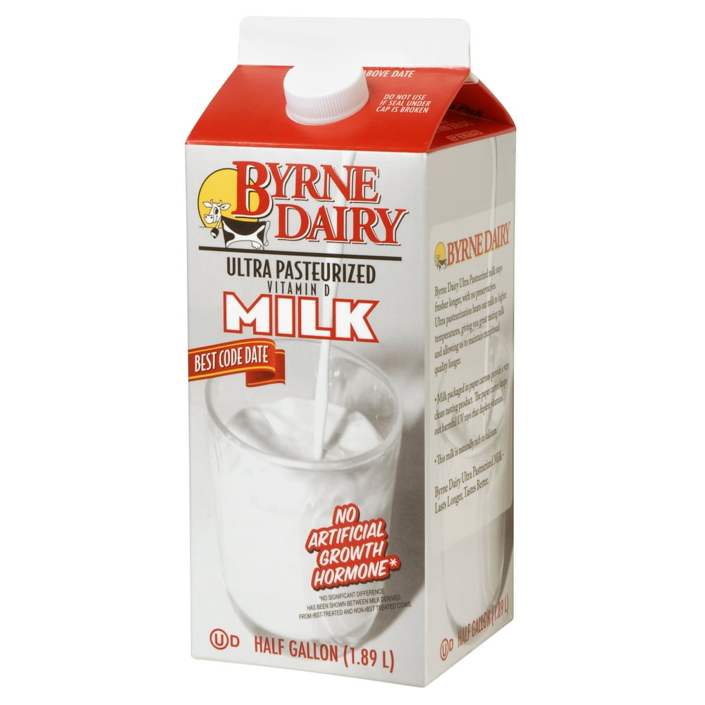 Byrne Dairy Ultra Pasteurized Vitamin D Milk, Half Gallon