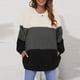 thumbnail image 2 of Suéter de felpa gruesa gruesa contrastante suelta informal de moda para mujer Fridja fksj741, 2 of 4