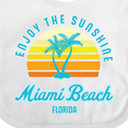 thumbnail image 4 of Inktastic Summer Enjoy the Sunshine Miami Beach Florida in Blue Boys or Girls Baby Bib, 4 of 4