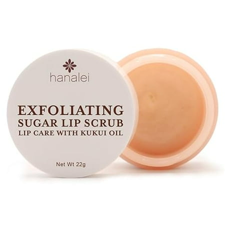 Hanalei Sugar Lip Scrub | Island Cane Sugar and Kukui Oil | Vegan and Cruelty-Free - 22g