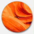 thumbnail image 1 of Designart 'Orange Upper Antelope Canyon ' Modern wall clock, 1 of 6