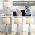 Partphoner 26'' Tall Table Lamp for Living Room with Touch, 3Way