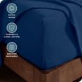 thumbnail image 2 of Sábana Ajustable de Vellón Acogedor Bare Home Sábana de Vellón Polar Extra Suave Sábana de Bolsillo Profundo King Azul Oscuro, 2 of 5