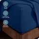 thumbnail image 2 of Sábana Ajustable de Vellón Acogedor Bare Home Sábana de Vellón Polar Extra Suave Sábana de Bolsillo Profundo King Azul Oscuro, 2 of 5