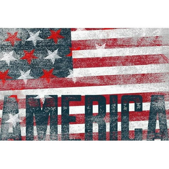 Marmont Hill "Stars Stripes" by Rick Martin Painting Print on Wrapped Canvas