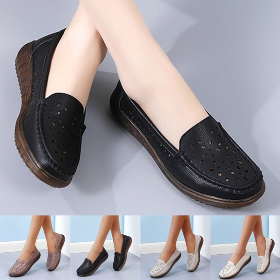 Under $15 Sandals Women, Xunlbb Women's Fashion Casual Spring New Style Solid Color Hollow Breathable Shoes(Black,35)