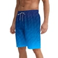 thumbnail image 2 of APTRO Mens Swim Trunks 9'' Mesh Liner Quick Dry Swim Shorts Board Shorts Bathing Suit Swimsuit Summer Beach Shorts Blue Stripe MK92 M, 2 of 7
