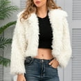thumbnail image 5 of Turilly Womens Jackets Ladies Women Solid Color Winter Lapel Warm Faux Furry Faux Jacket Long Sleeve Outerwear, 5 of 9