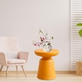 thumbnail image 4 of Lipstore Small End Table Minimalistic Round Coffee Table for Bathroom NightStand Dorm Yellow, 4 of 8