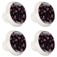 thumbnail image 1 of 4 Pcs Flamingo Knobs for Kitchen Cabinet Cupboard Dresser Bookcase Drawer Pulls Handles Round Home Decor, 1 of 5