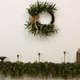 thumbnail image 4 of Handcrafted Leaf Wreath with Burlap Bow Elegant Home Decor for All Seasons 18-inch Diameter, 4 of 8