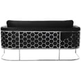 thumbnail image 3 of Meridian Furniture Casa Black Velvet Upholstereded Sofa, 3 of 8