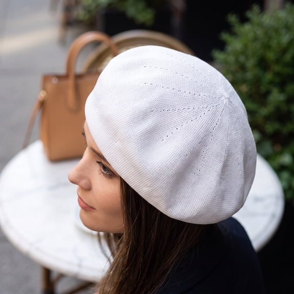 Luxshiny Women's Straw Beret Hat, Lightweight and Breathable, Stylish All- Headwear for Adults