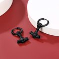 thumbnail image 3 of FaithHeart Viking Thor Hammer Earrings for Men Women Stainless Steel Norse Mythology Ear Drops Punk Jewelry Gift for Boyfriend Husband Birthday, 3 of 8