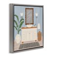 thumbnail image 3 of Stupell Industries Unwind and Refresh Bath Sink Gray Framed Floater Canvas Wall Art, design by Cat Thurman Designs, 3 of 9