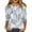 Gray, variant on JULMCOMO Womens Tops 3/4 Length Sleeve Summer Crew Neck T Shirts Boho Half Sleeve Floral Print Shirts Plus Size Dressy Casual Graphic Tees Blue 2XL