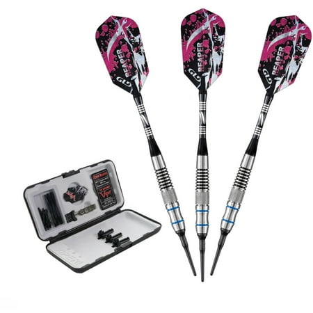 Viper Grim Reaper Tungsten Soft Tip Darts, Blue Rings, 18g