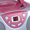 thumbnail image 3 of Sylvania SRCD243M Portable CD Boom Box with AM/FM Radio - Pink, 3 of 4