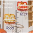 thumbnail image 4 of LEEYNEERMini Basketball Hoop Set， Indoor Play Wall Mount Basketball Hoop for Door with Goal for Game Fun，Scoring Model Yellow, 4 of 4
