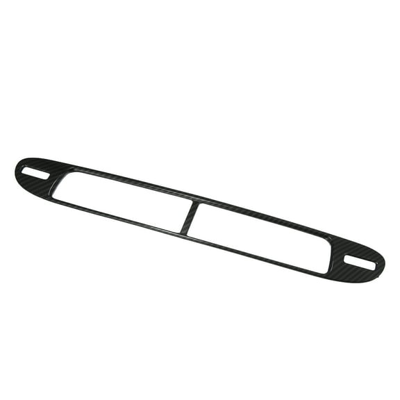 Black Carbon Fiber Pattern Center Air Conditioner Outlet Vent Trim Cover Accessories for Chevrolet Camaro 2010-2015