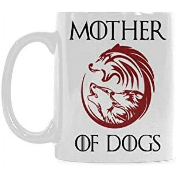 Funny Novelty Dog Mug - Mother of Dogs Mug Coffee Mug Funny Coffee Cup Ceramic Tea Cup (11oz)