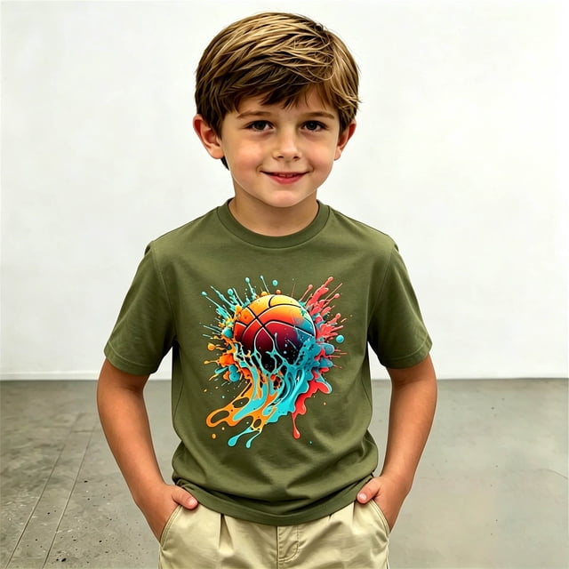 Vêtements pour Filles T-Shirts Graphiques à Col Rond Vêtements d'Été pour Filles Garçons Chandails 4T