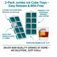 thumbnail image 5 of Dependable Industries Silicone and Plastic 8-Cavity Flexible Ice Cube Trays 2 Count, 5 of 8