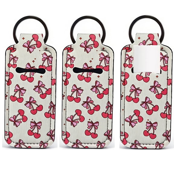 Cute Chapstick Holder Keychain for Women – Lip Balm & Lip Gloss Holder Keychain Accessories Gift, Purse Charm Clip