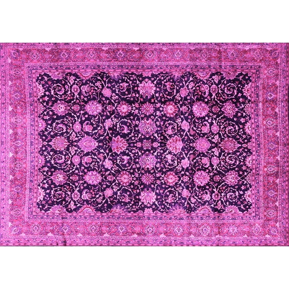 Ahgly Company Indoor Rectangle Persian Pink Traditional Area Rugs, 5' x 7'