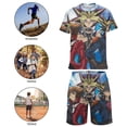 thumbnail image 4 of Kids Yu-Gi-Oh Short Sleeve T-Shirt And Shorts Outfit Set Athletic Mesh Shorts Set for Boys, 4 of 7