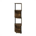 thumbnail image 6 of Furinno Econ 4-Tier Zigzag Corner Shelf Bookcase, Bookshelf, Amber Pine/Black, 6 of 6