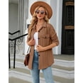 thumbnail image 4 of SIEANE Womens Cardigan Sweater Long Sleeve Shacket Jacket Button Down Boyfriend Shirt Coats,XL, 4 of 5