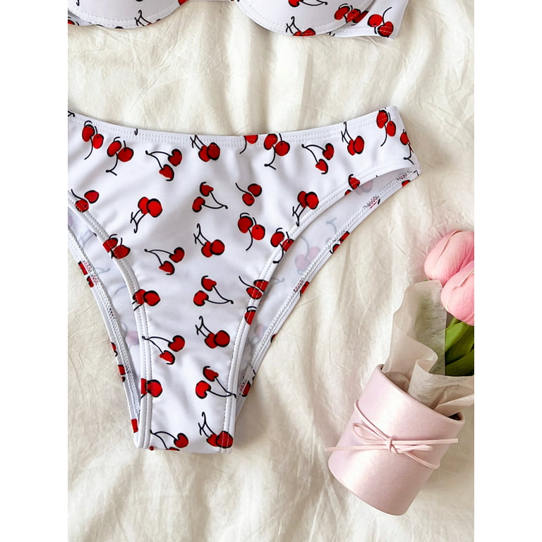 Bikini Swimsuits Set Swimwear Bathing Suit Sets Strawberry Cherry
