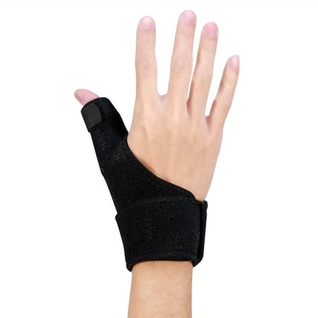 Thumb Splint Adjustable Neoprene Hand Thumb Brace Stabilizer Guard Spica Support Your Finger for Arthritis Tendonitis Sprained Thumb Symptoms Broken Hyperextended Thumb, One Size, Unisex, (Best Knee Brace For Tendonitis)