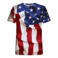 thumbnail image 4 of Blusa Del Día de la Independencia de los Hombres, Suéter de Impresión Casual Cuello Redondo para Uso Al Aire Libre Y Diario, Camiseta Patriótica de Moda, 4 of 8