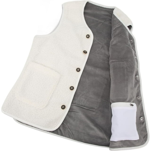 Huggegwe Gilet Électrique, Chauffage 16 Zones Polyester Interface USB Gilet Chauffant pour Extérieur CJB91-36713