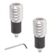 thumbnail image 1 of Par Punta Cabezal Slider Aluminio Blanco Moto Decorativos, 1 of 3