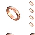 thumbnail image 2 of Qarigey Anillo de ceremonia de banquete de boda para hombre y mujer, anillos modernos de aleación para amantes portátiles, joyería para Oro rosa Talla 5 10Conjunto, 2 of 6