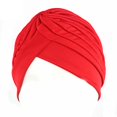 thumbnail image 2 of Muslim Stretch Cross Twist Turban Hat Women Chemo Cap Beanies Headwrap Solid Color Hair Accessories, 2 of 2