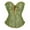 Green, variant on qolati Corset Tops for Women Vintage Strapless Bustier Corset Top Halloween Zipper Push Up Boned Shapewear Lace Waist Cincher Bodysuits Black XXL