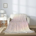 thumbnail image 2 of Rateoe Glitter Light Pearl Pattern Flannel Throw Blanket, Ultra-soft Blanket for Bed, Couch, Car, Hypoallergenic Anti-pilling blanket-60"x50"(Vertical), 2 of 6
