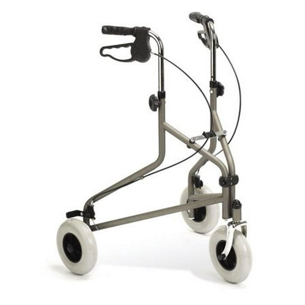 Medline Guardian 3 Wheel Rollator, Folding Rolling Walker, 8" Wheels