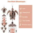 thumbnail image 3 of Turtle Wind Chimes Outdoor - 33" Large Retro Wind Chimes Bell, Garden Wind Chimes with 4 Aluminum Tuned and 7 Turtles for Indoor Outdoor Garden Patio Decor, 3 of 11