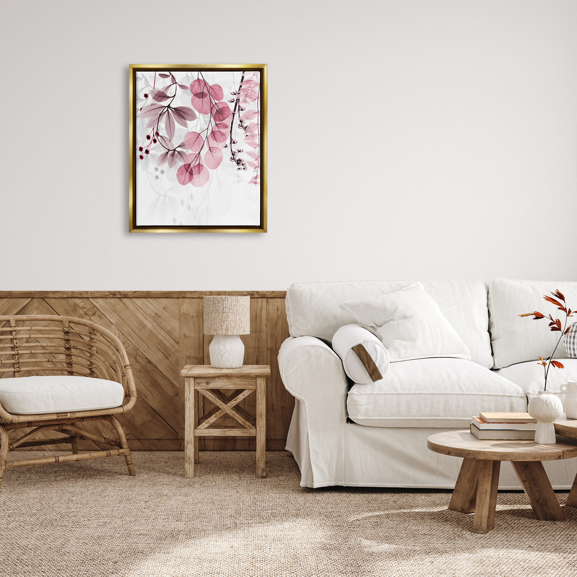 Stupell Industries Vivid Matter Botanicals Botanical & Floral Painting Gold Floater Framed Art Print Wall Art, 25 x 31