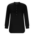 thumbnail image 6 of Womens Sweatshirts Long Sleeve Round Neck Buttons Sweatshirt Casual Shirts Fall Pullover Tops Black M,Sweatshirts Jacket for Women, 6 of 6